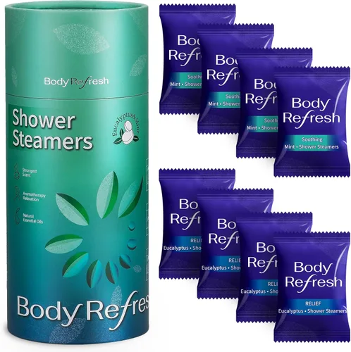 Vista 15 de Shower Steamers - Paquete de 8 rellenos de calcetines de aromaterapia para Navidad Citrus Sunrise