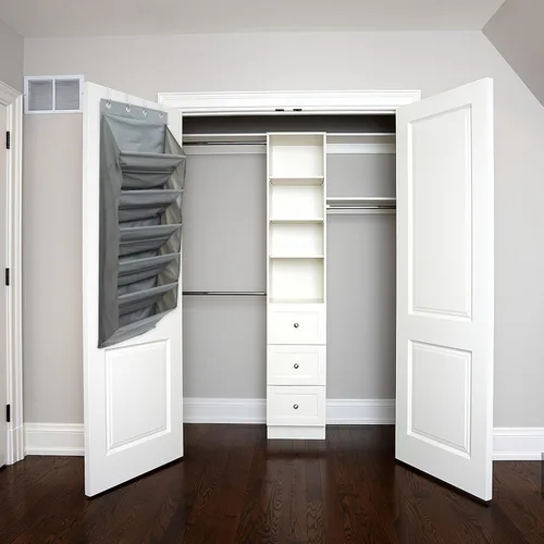 Vista 2 de Cabilock Organizador colgante de zapatos, bolsa organizadora de zapatos plegable sobre la puerta, zapatero para puerta de armario, ahorro