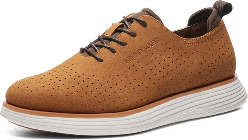 Vista 11 de Bruno Marc - Tenis de vestir MaxFlex de moda para hombre, zapatos casuales clásicos Oxfords Negro
