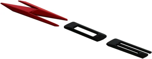 Vista 4 de 2 emblemas C8 Z06 laterales de repuesto para GM Chevrolet C8 Corvette 85623536 2020-2022 (negro/rojo)