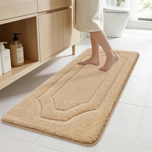 Vista 9 de BEQHAUSE Alfombra de Baño-Antideslizante-Tapete de Baño-Suave y Absorbente-Tapete de Ducha-Tapetes de Baño de Poliéster para Baño Lavables a Máquina