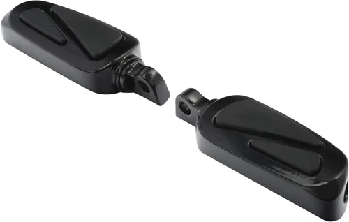 Vista 4 de TCT-MOTORPARTS Estriberas de pie para reposapiés estilo montaje macho de 0.433 in para Harley Touring Road King Glide Negro #01