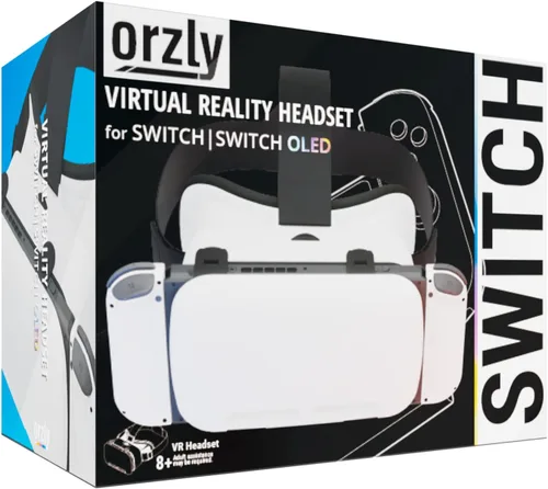 Vista 2 de Orzly VR Headset Designed for Nintendo Switch & Switch OLED Console with Adjustable Lens for a Virtual Reality Gaming Experience and for Labo VR