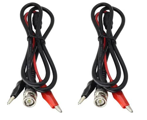 Vista 8 de Cable de prueba BNC a cocodrilo de 75 ohmios, clip de cocodrilo doble BNC, coaxial BNC macho Q9 a 2, clip de prueba de cocodrilo Leadfor
