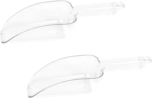 Vista 8 de Soro Essentials - Juego de 2 cucharas de hielo de policarbonato de 6 onzas de color transparente - Cucharas para palas de hielo, cucharas de cocina