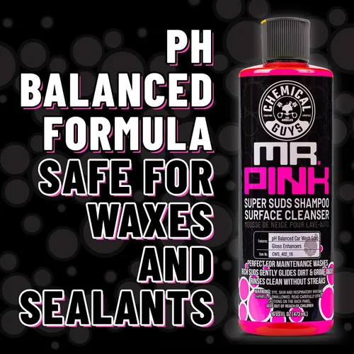Vista 9 de Jabón de limpieza para automóvil de Chemical Guys, Mr. Pink, 16 oz