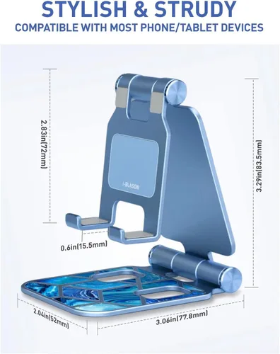 Vista 6 de i-Blason Soporte de teléfono celular para escritorio, soporte para teléfono celular, se adapta a todos los teléfonos inteligentes, iPhone 16, 15