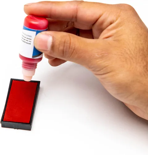 Vista 4 de Medicare - Sello de goma autoentintado (tinta roja), mediano Rojo