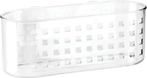 Vista 8 de iDesign Cesta colgante de succión para ducha, transparente Almacenamiento de baño, fabricado en Estados Unidos