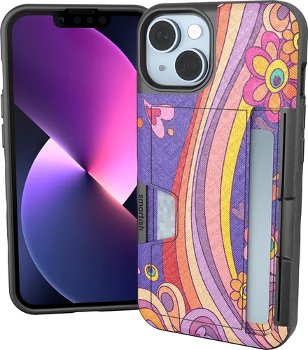 Vista 89 de Smartish Funda tipo cartera para iPhone 11 Pro - Wallet Slayer Vol. 2 [soporte protector delgado] tarjetero (seda) - Black Tie Affair