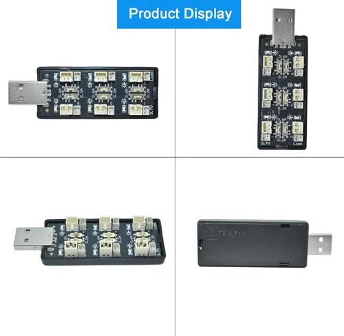 Vista 7 de 1S LiPo - Cargador USB de 6 canales 3.7V/4.20V, compatible con batería Tiny Whoop EMAX Tinyhawk, proyectos de bricolaje, conectores JST-PH2.0