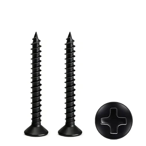 Vista 13 de Tornillos de madera M3 de 1-5/8 pulgadas, tornillos de madera cortos, tornillos pequeños de cabeza plana, tornillos autorroscantes para paneles