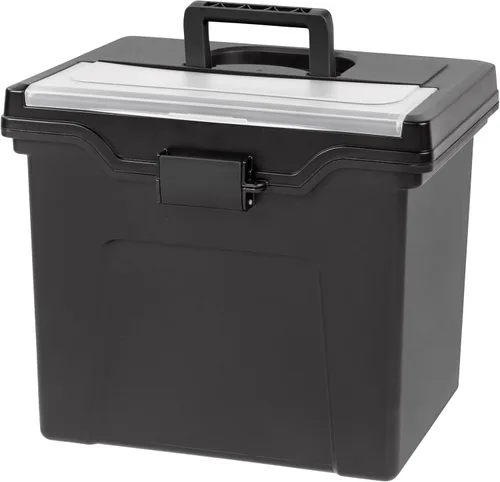 Vista 14 de IRIS - Caja de archivos hermética portátil tamaño carta, paquete de 4, transparente