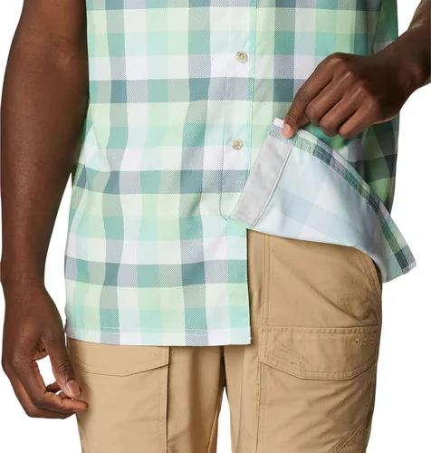 Vista 6 de Columbia Camisa de campamento Super Slack Tide para hombre, Key West Multi Gingham, talla 3X alta