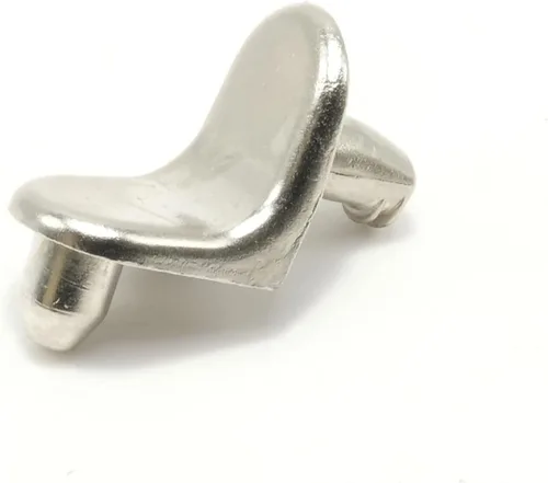 Vista 3 de ReplacementScrews Pines/clavijas de soporte para estantes compatibles con IKEA 106414 (HEMNES, HAVSTA), doble clavija niquelada, paquete de 4