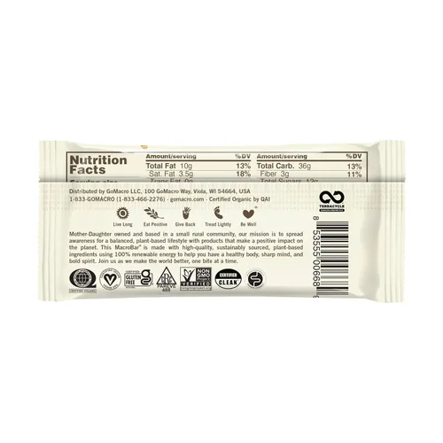 Vista 3 de GoMacro MacroBar - Barra de proteína vegana orgánica de plátano y mantequilla de almendras, 2.3 onzas