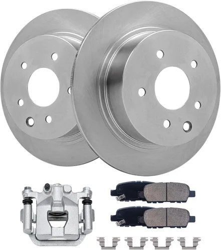 Vista 38 de Detroit Axle - Rotores de freno para Jeep Compass 2015-2022 Renegade 2016-2022 Fiat 500X 2016-2022, 2018, 2019, 2020, 2021. Reemplazo de rotores