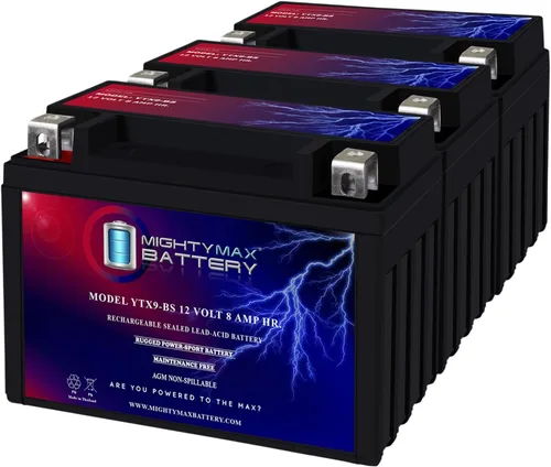 Vista 12 de Batería Mighty Max YTX9-BS - 12 V 8 Ah, 135 CCA, Batería SLA AGM para motocicleta recargable libre de mantenimiento