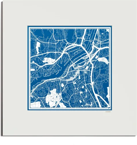 Vista 97 de O3 Design Studio Mapa de corte de papel de París, color negro mate, 20 x 20 pulgadas, arte en papel