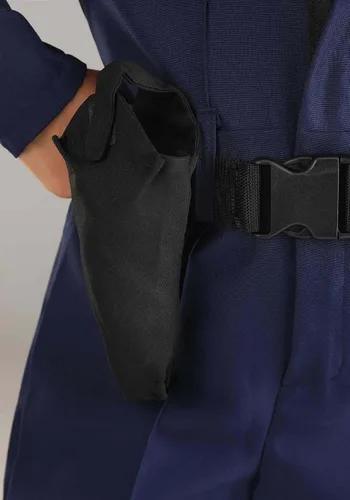 Vista 8 de Disfraz táctico de policía para niñas, disfraz de equipo policial para niñas, Azul Patchwork