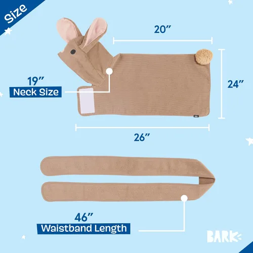 Vista 3 de BARKBOX - Albornoz para perros, tamaño mediano Toalla de baño de microfibra de secado rápido, cierre de velcro y lazo envolvente, lavable a