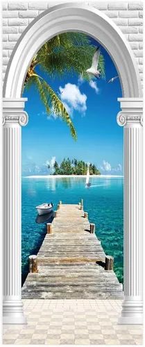 Vista 163 de Calcomanías 3D para puerta, murales para despegar y pegar, papel tapiz de caballo, calcomanías autoadhesivas extraíbles de PVC, impermeable, póster