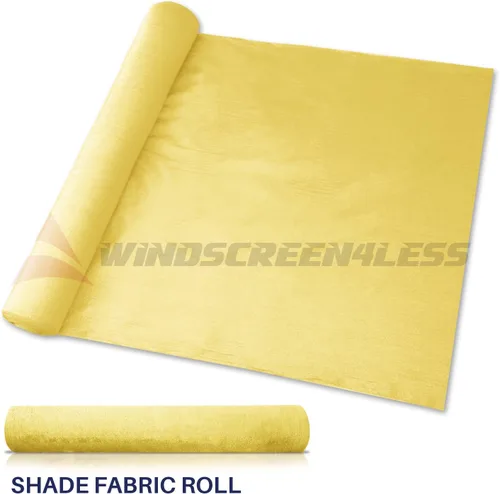 Vista 2 de Windscreen4less pantalla de protección solar de tela, rollo de tela que bloquea los rayos UV en un 95%, de 6 pies, Amarillo canario