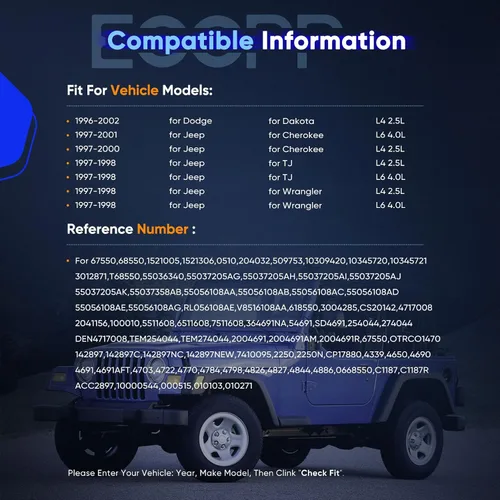 Vista 3 de ECCPP Compresor de CA 1996-2002 para Dodge Dakota para Jeep Wrangler para Cherokee TJ 2.5L 4.0L AC Compresor con embrague