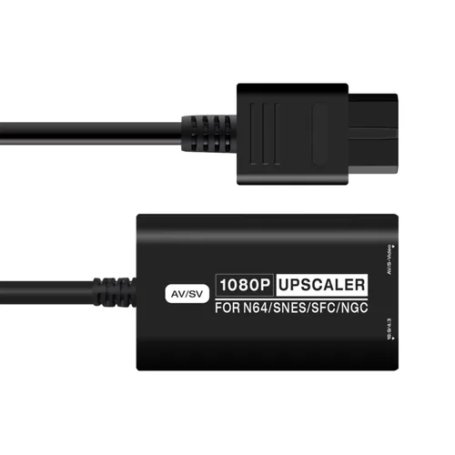 Vista 5 de Adaptador HDMI N64SNESSFCNGC 1080P Compatible con interruptor 16943 e interruptor de señal AVS-vdieo, adaptador de videojuegos Plug & Play sin