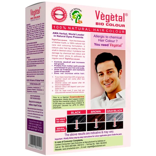 Vista 2 de Vegetal Bio Colour - Tinte semipermanente para hombres y mujeres, 5.29 oz, 100 % a base de hierbas y orgánicos, sin amoníaco, sin PPD, tinte