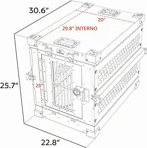 Vista 8 de K9 Kennel Boss - Jaula para Perros de Aluminio Resistente con Recubrimiento en Polvo Completamente Plegable - Pequeña (Negro)