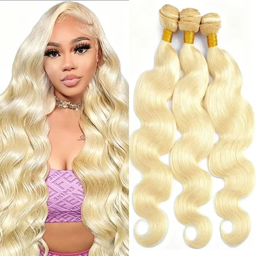 Vista 201 de P4613 Cabello humano rizado onda profunda marrón y paquetes mixtos 8 10 12 P4613 Ombre Marrón-Rubio-DP
