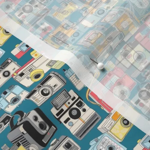 Vista 5 de Spoonflower Tela - Micro Midnight Vintage Cámara Ilustraciones Fotografía Foto Retro Impreso en Tela de Gasa Barrio Gordo - Costura Ropa de Moda