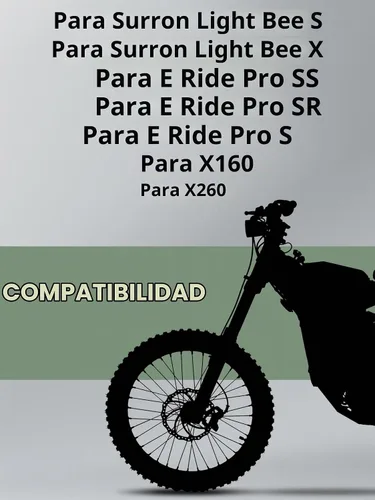 Vista 2 de JFG RACING Edirt Bike - Soporte ajustable para Surron Light Bee X/Eride Pro Negro