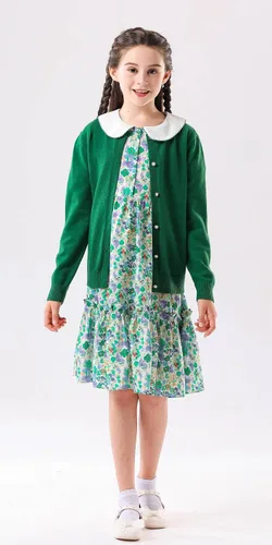 Vista 2 de SMILING PINKER cardigan de cuello redondo para niñas