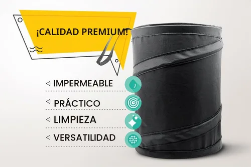 Vista 3 de Mavoro - Bote de basura para automóvil, impermeable, plegable, 1 galón, 1