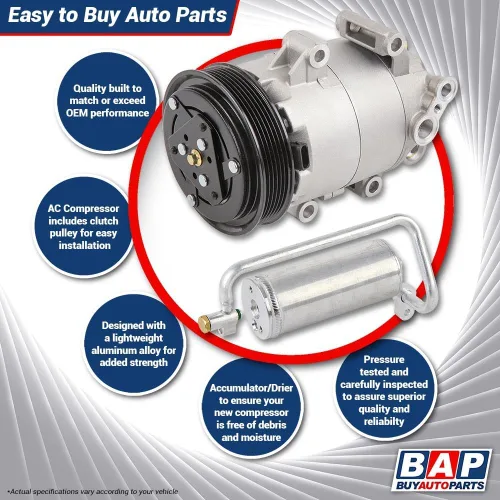 Vista 2 de Para Dodge Charger & Challenger V6 AC Compresor w/A/C Drier - BuyAutoParts 60-89328R2 Nuevo