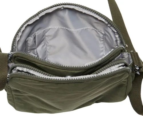 Vista 3 de Kipling Keefe Crossbody para mujer, bolso ligero para uso diario, bolso de hombro de nailon, Jaded Green Tonal Ii