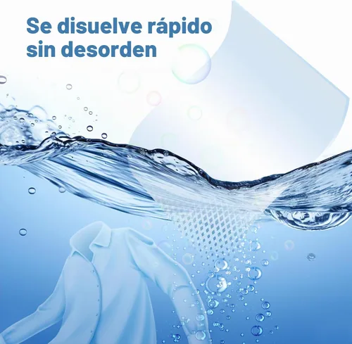 Vista 5 de Hoja de detergente para ropa, tiras de lavado ecológicas e hipoalergénicas