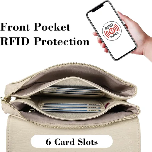 Vista 4 de MINICAT Bolsos cruzados pequeños con bolsillos espaciosos para teléfono celular, monederos para mujer