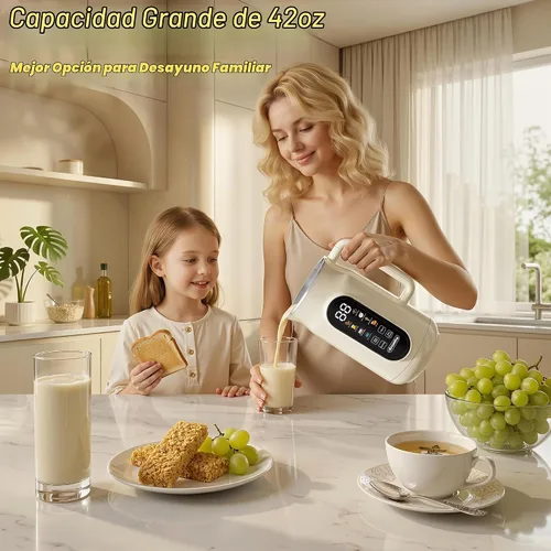 Vista 4 de Arcmira - Máquina para hacer leche de nuez 10 en 1, máquina para hacer leche de soja de 42 onzas con panel LED