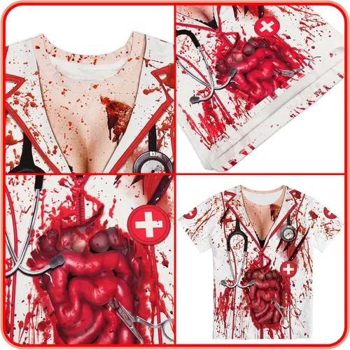 Vista 5 de KatchOn, Bloody Nurse Halloween Costumes for Women - Halloween Costume Adult Zombie Nurse Costume for Halloween Party