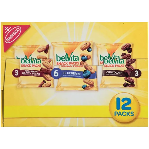Vista 19 de belVita Paquete variado de bocadillos de galletas de desayuno, 3 sabores, 12 paquetes