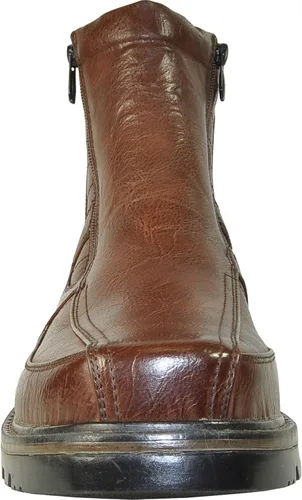 Vista 7 de bravo! Botas de invierno para hombre DEAN con forro de piel y doble cremallera, color negro y marrón, Marrón
