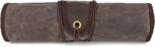 Vista 7 de TOURBON - Bolsa enrollable de lona encerada con 25 ranuras de almacenamiento divididas Estuche de transporte de cincel de tallado de madera, bolsa
