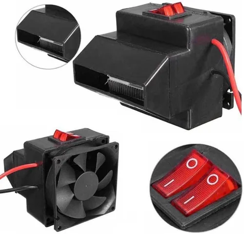 Vista 7 de MASO - Calefactor portátil para coche de 12V 150W - Ventilador de alta potencia para parabrisas de automóvil, calentamiento rápido, descongelador