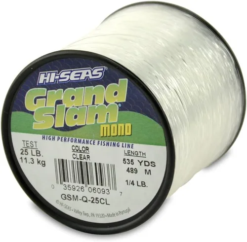 Vista 27 de HI-SEAS Línea de pesca de monofilamento Grand Slam - Fuerte y resistente a la abrasión en transparente, rosa, verde, azul humo, amarillo Amarillo