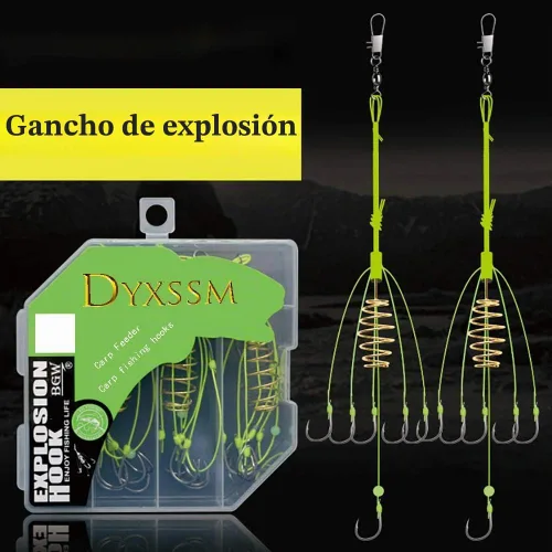 Vista 5 de Dyxssm Comedero de pesca de carpa con alimentador de carpa de primavera de pesca (paquete de 4)