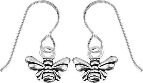 Vista 4 de Honeybee Dangle Earrings Fun Summer Earrings for Women and Girls in Sterling Silver