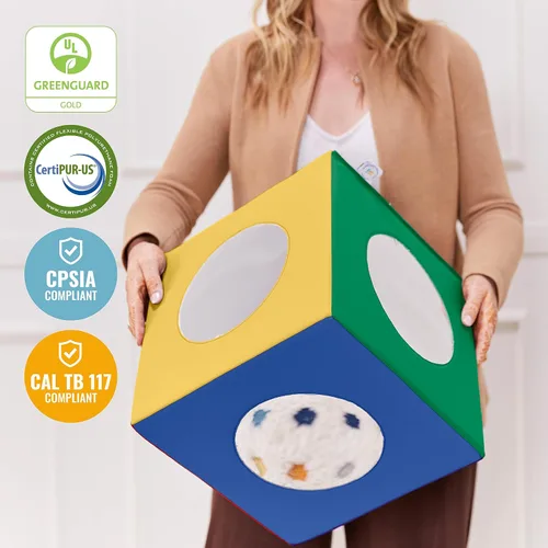Vista 5 de ECR4Kids SoftZone cubo espejo, juguete sensorial, varios